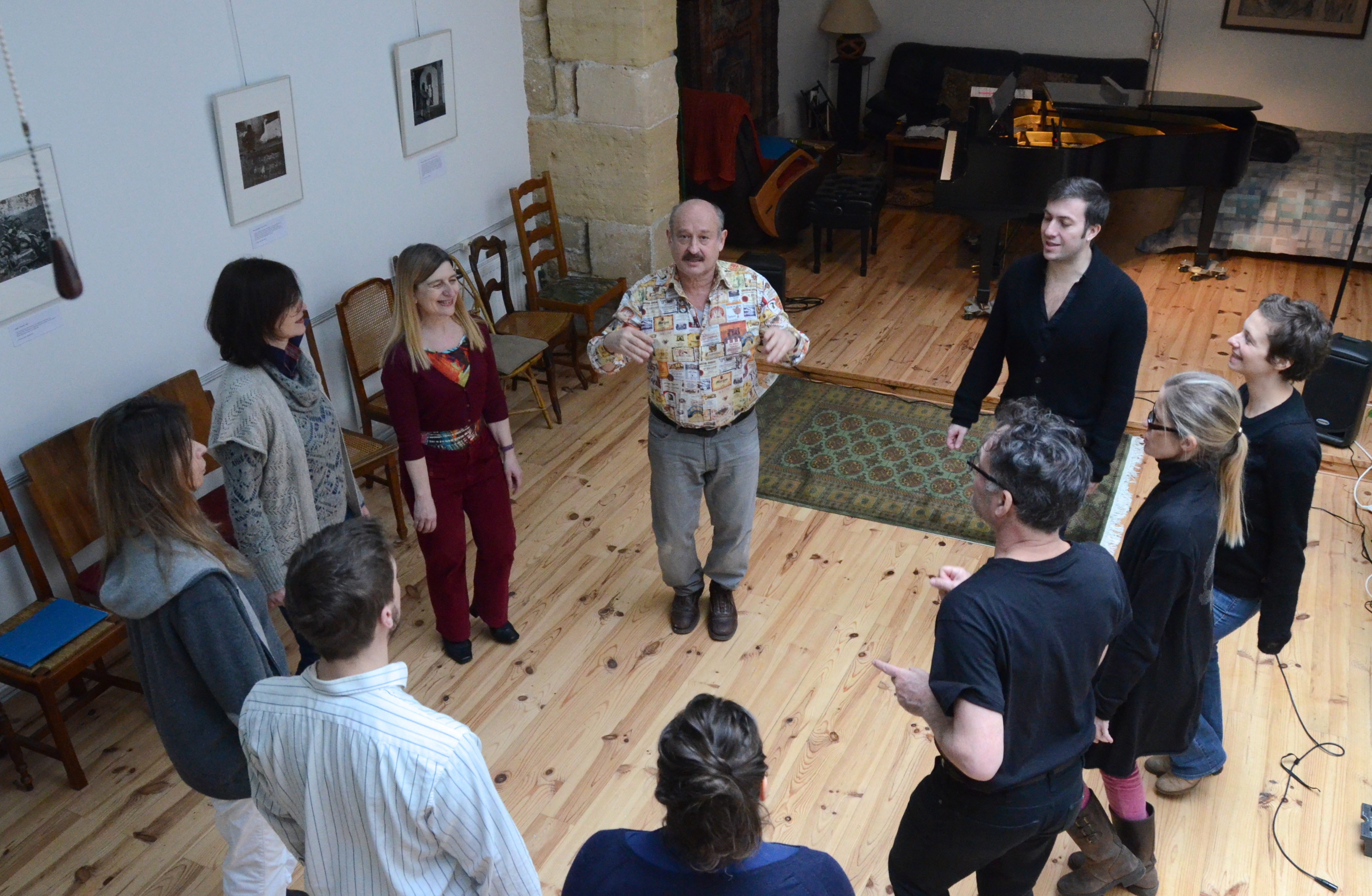 Michel Jonasz teaching a master class - Atelier de la Main D'Or, Paris